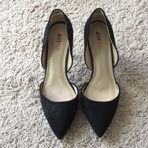 Just fab black pointy heels